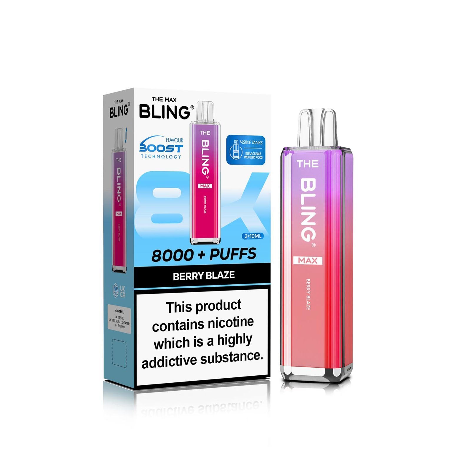 The Crystal Bling Max 8000 Prefilled Vape Kit