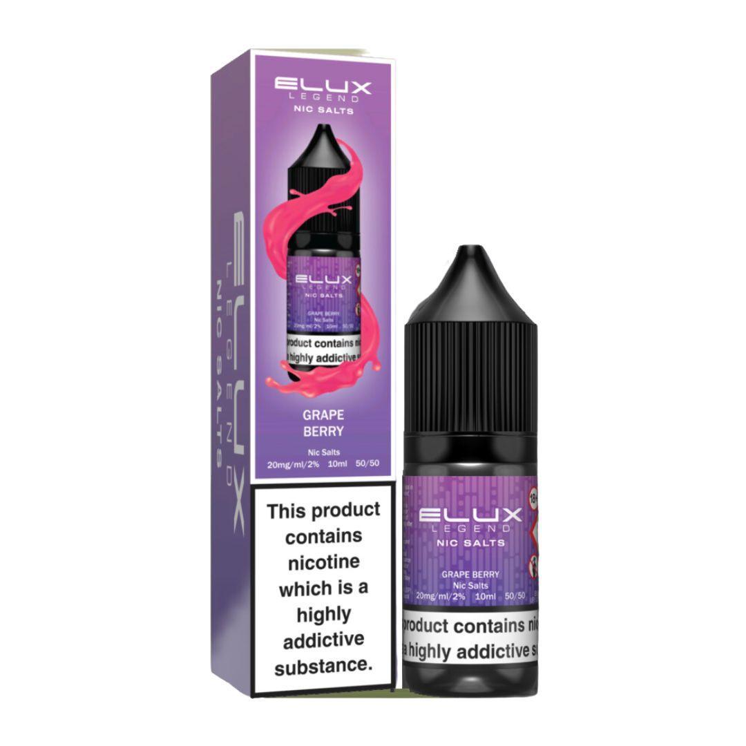 Elux Legend Nic Salt 10ml - Grape Berry