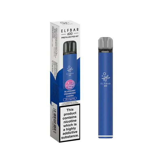 Elf Bar 600 Prefilled Pod Kit - Blueberry Cranberry Cherry