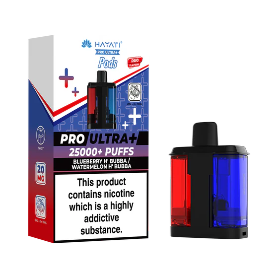 Hayati Pro Ultra Plus 25000 Prefilled Pods - Blueberry H' Bubba / Watermelon H' Bubba