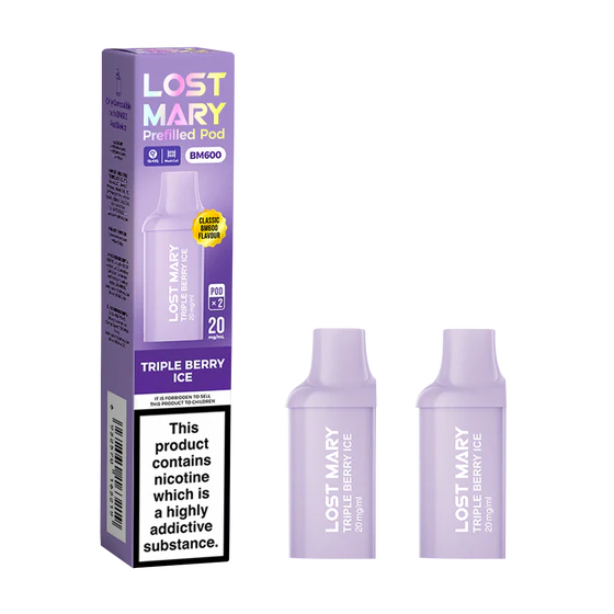 Lost Mary BM600 Prefilled Pods - 2 Pack - Triple Berry Ice