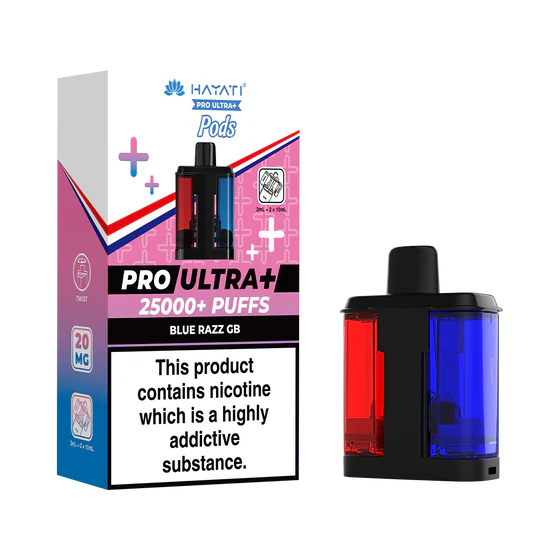 Hayati Pro Ultra Plus 25000 Prefilled Pods - Blue Razz GB