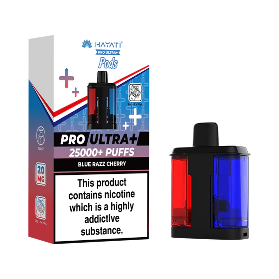 Hayati Pro Ultra Plus 25000 Prefilled Pods - Blue Razz Cherry