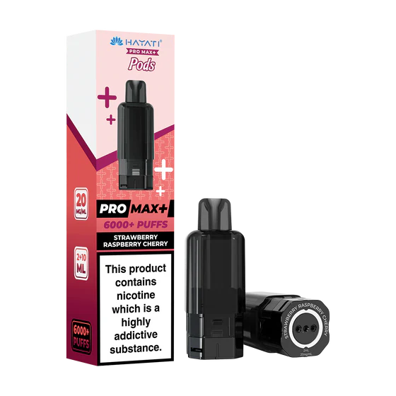 Hayati Pro Max+ 6000 Prefilled Pods - Strawberry Raspberry Cherry