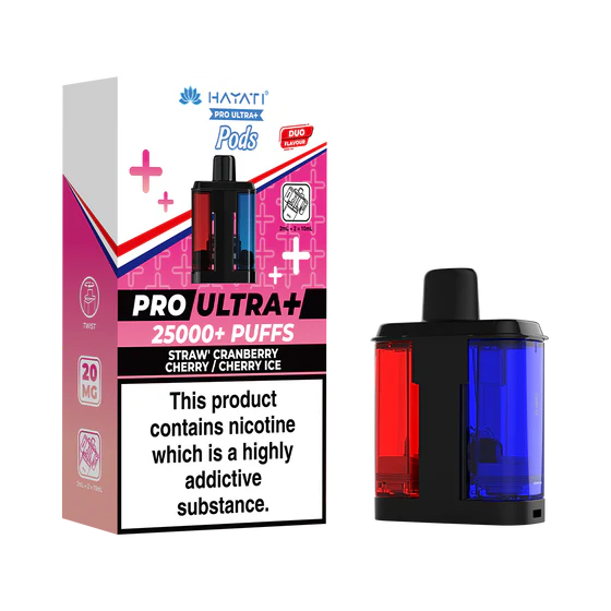 Hayati Pro Ultra Plus 25000 Prefilled Pods - Straw' Cranberry Cherry / Cherry Ice