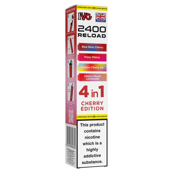 IVG 2400 Reload Pods - 4 Pack - Cherry Edition