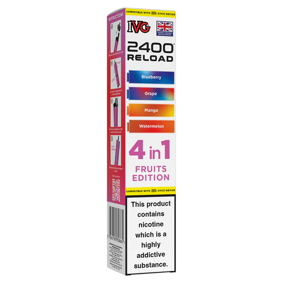 IVG 2400 Reload Pods - 4 Pack - Fruits Edition