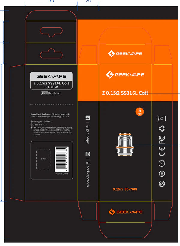 Geek Vape Z Series Replacement Coils (5 Pack)