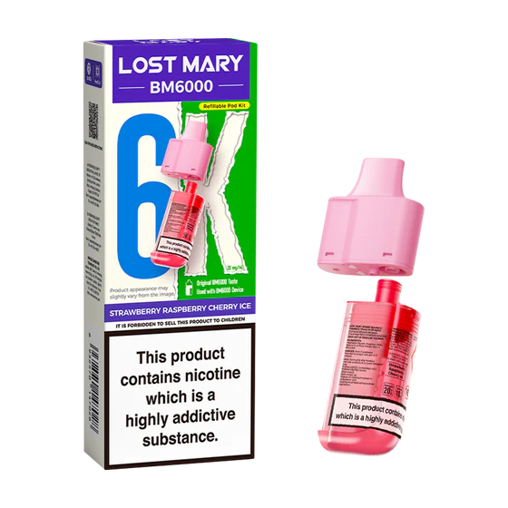 Lost Mary BM6000 Refill - Strawberry Raspberry Cherry Ice