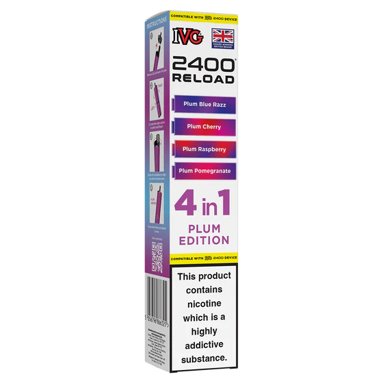 IVG 2400 Reload Pods - 4 Pack - Plum Edition