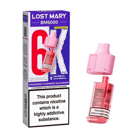 Lost Mary BM6000 Refillable Pod Kit - Strawberry Raspberry Blackberry
