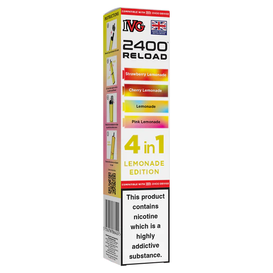 IVG 2400 Reload Pods - 4 Pack - Lemonade Edition