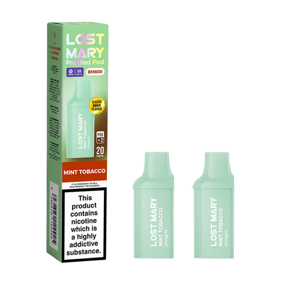 Lost Mary BM600 Prefilled Pods - 2 Pack - Mint Tobacco