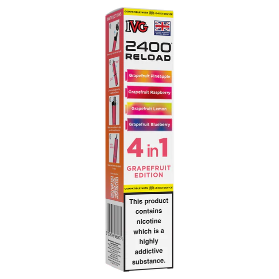 IVG 2400 Reload Pods - 4 Pack - Grapefruit Edition