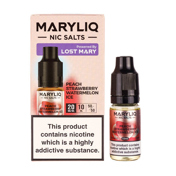 Lost Mary Maryliq Nic Salt 10ml - Peach Strawberry Watermelon