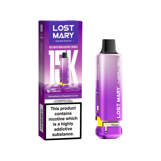 Lost Mary Nera 15k Prefilled Pods - Strawberry Raspberry Ice