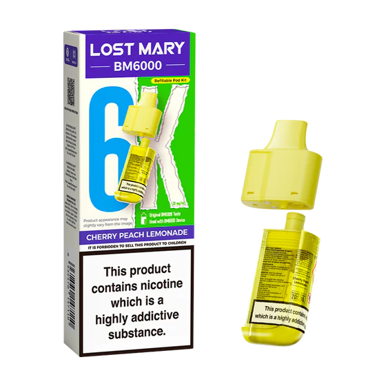 Lost Mary BM6000 Refillable Pod Kit - Cherry Peach Lemonade
