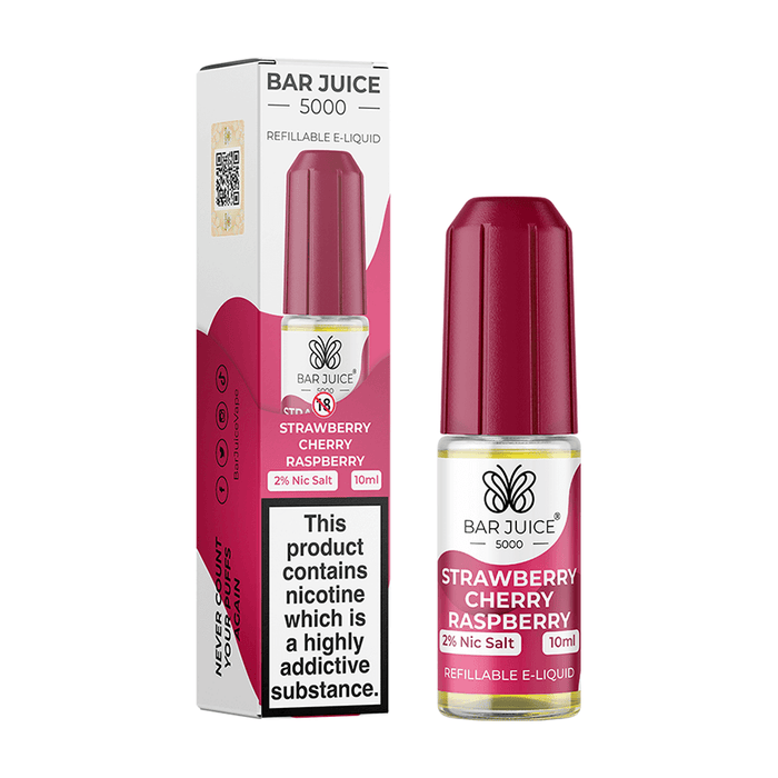 Bar Juice 5000 Nic Salt 10ml - Strawberry Cherry Raspberry