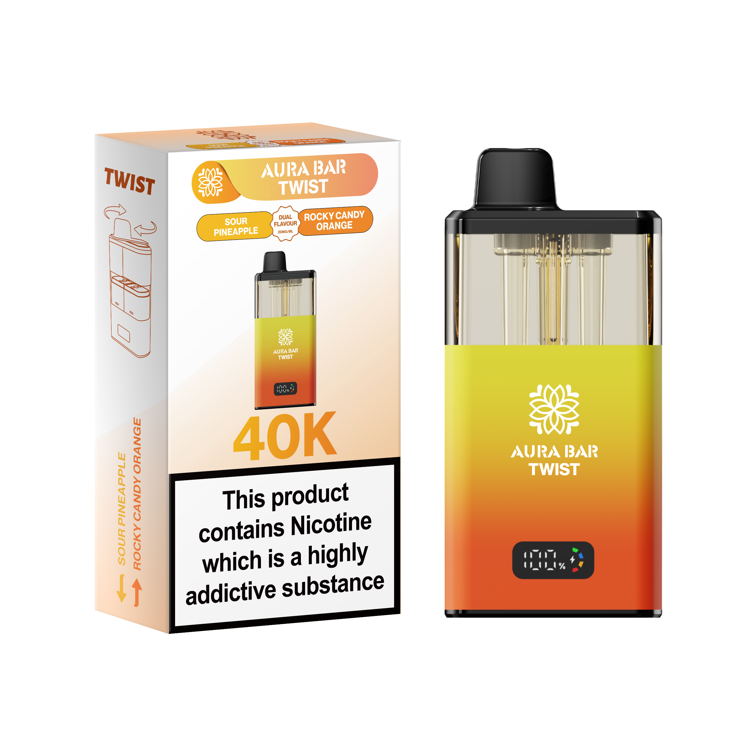 Aura Bar Twist 40K Prefilled Pod Kit by Crystal Prime