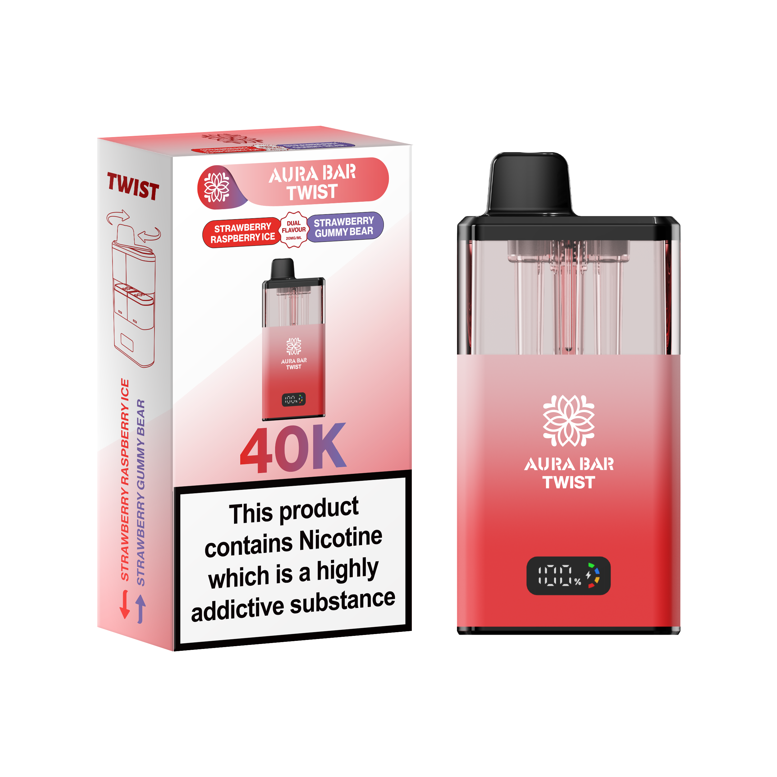 Aura Bar Twist 40K Prefilled Pod Kit by Crystal Prime