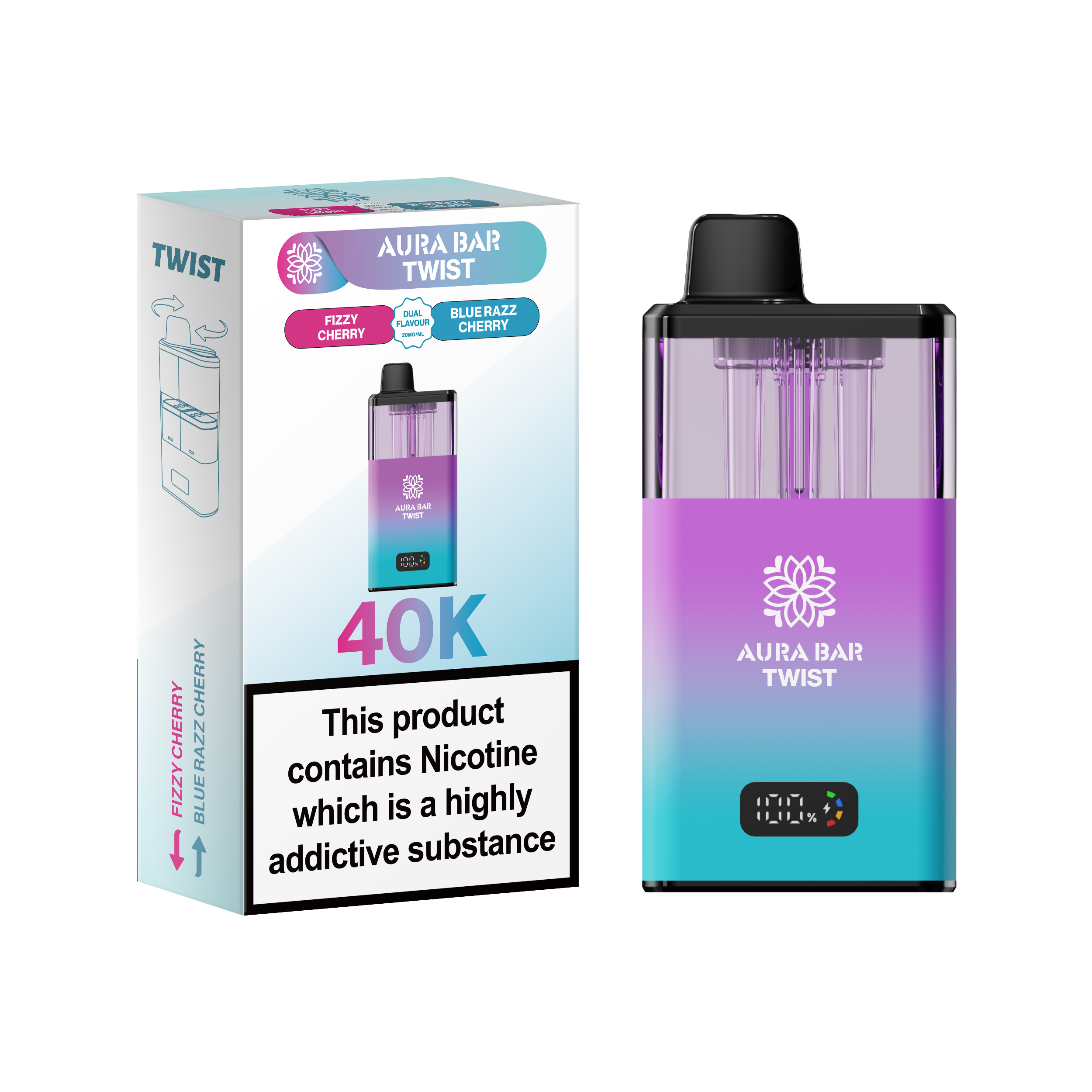 Aura Bar Twist 40K Prefilled Pod Kit by Crystal Prime