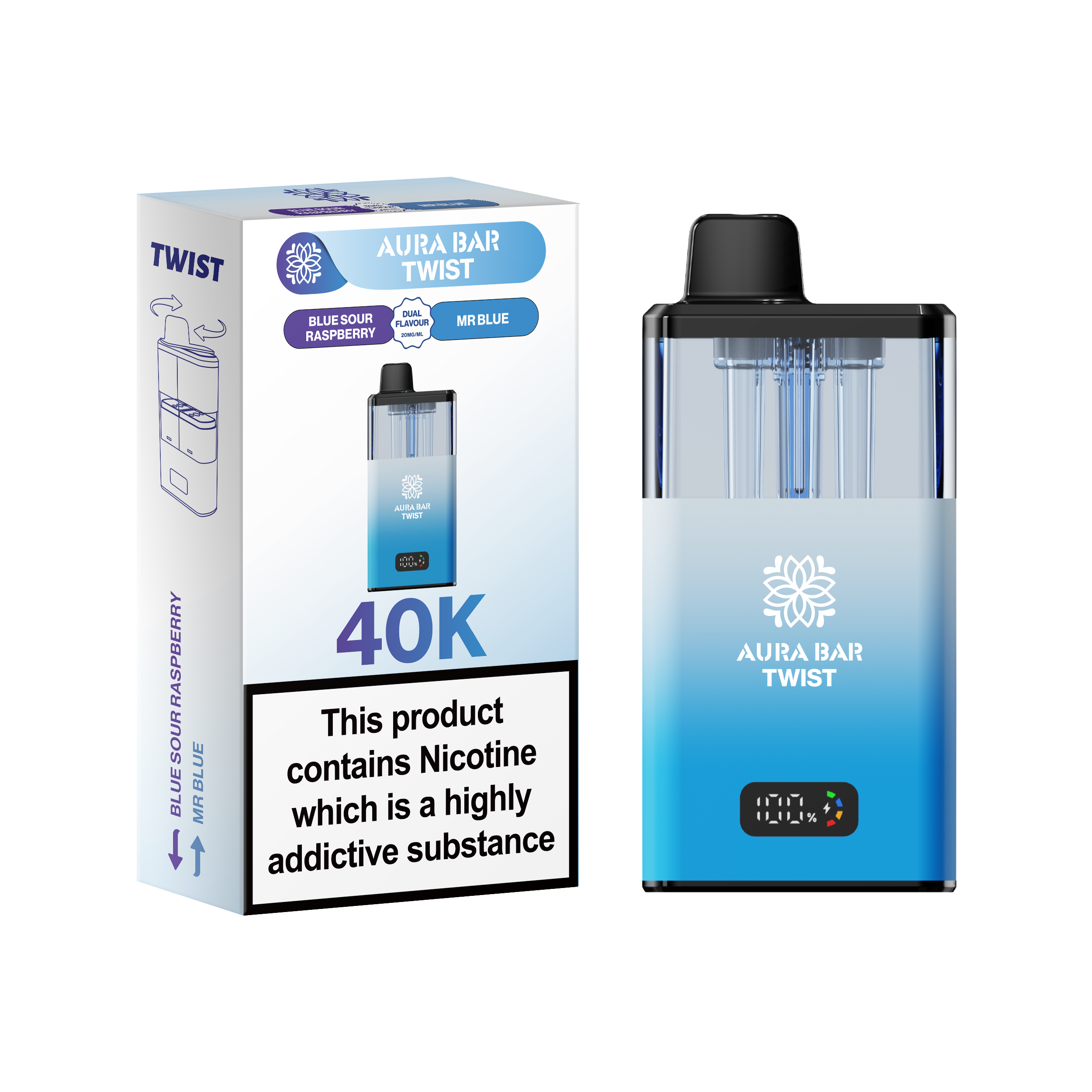 Aura Bar Twist 40K Prefilled Pod Kit by Crystal Prime