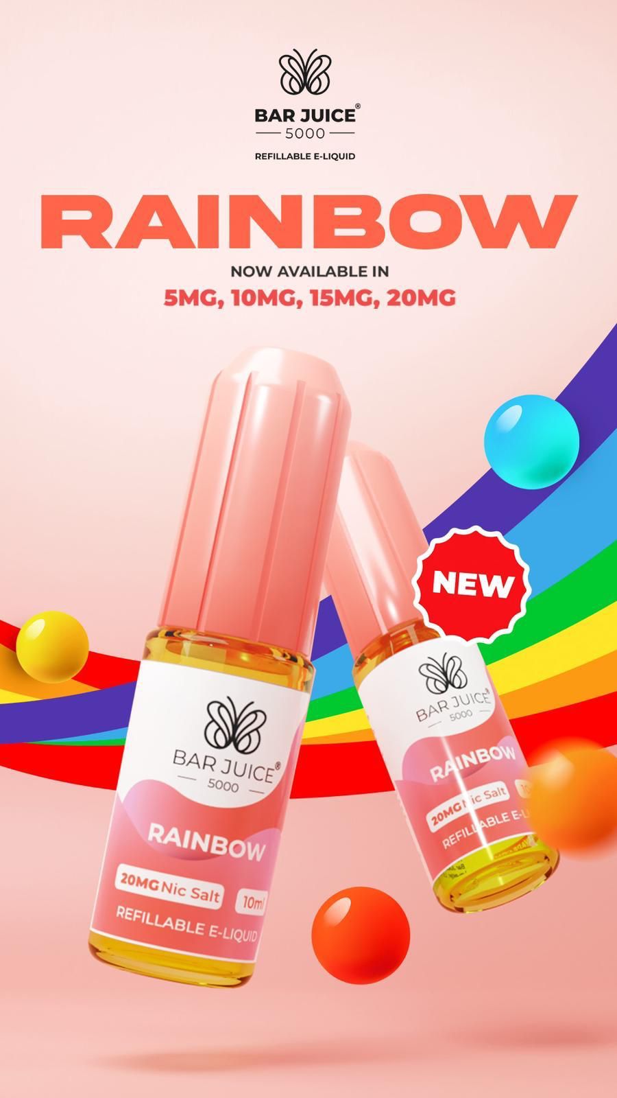 Bar Juice 5000 10ml Nic Salts E-liquids Box of 10  