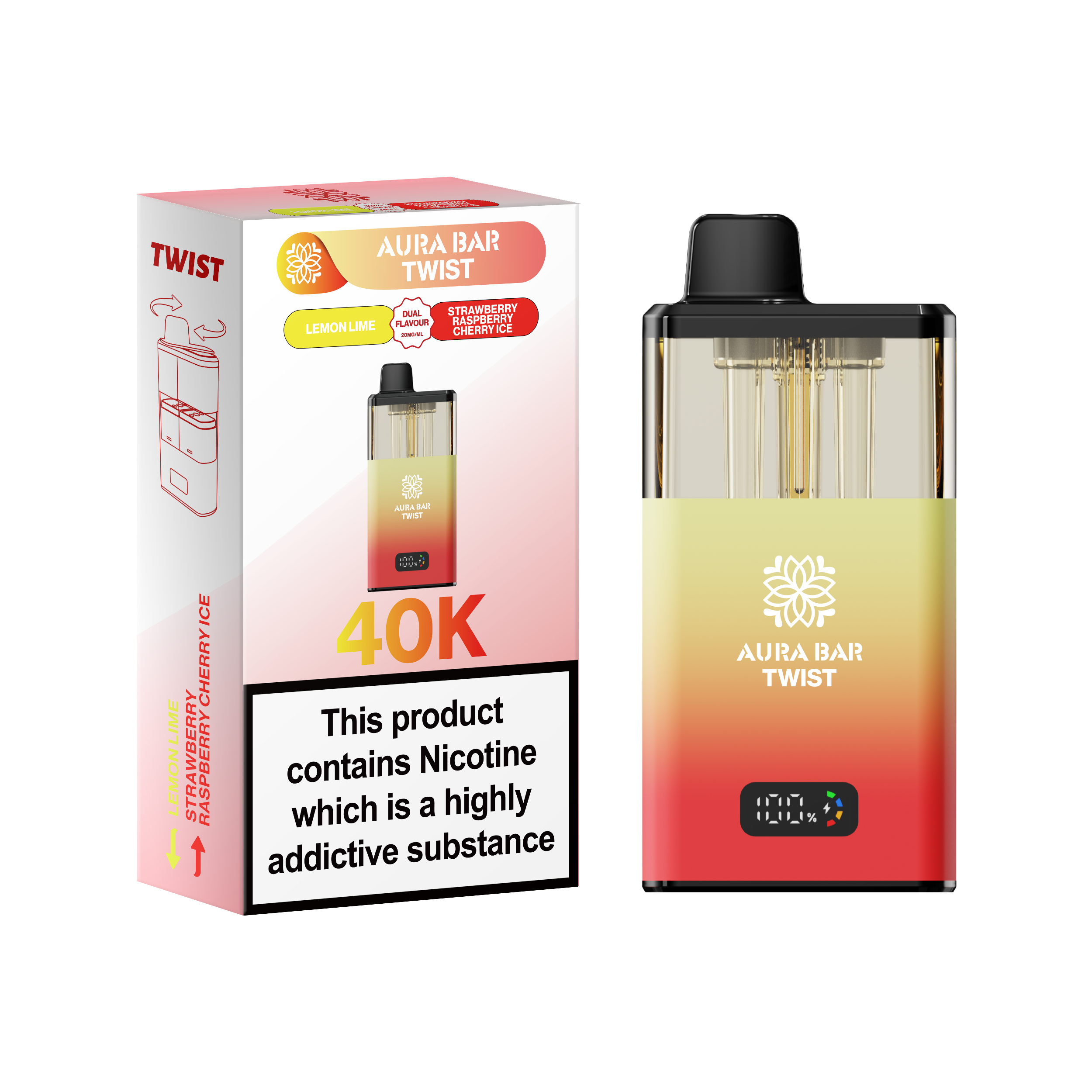 Aura Bar Twist 40K Prefilled Pod Kit by Crystal Prime