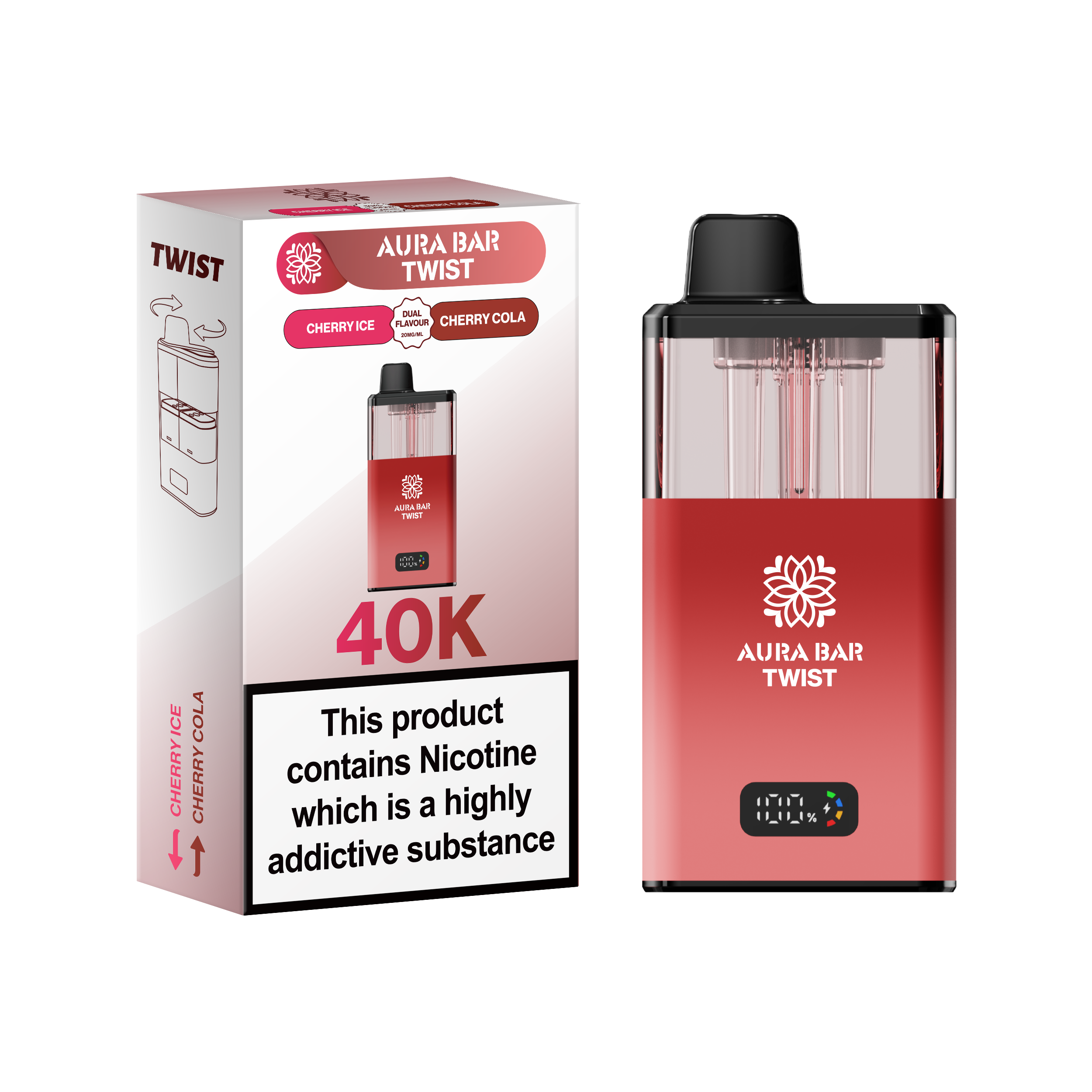 Aura Bar Twist 40K Prefilled Pod Kit by Crystal Prime