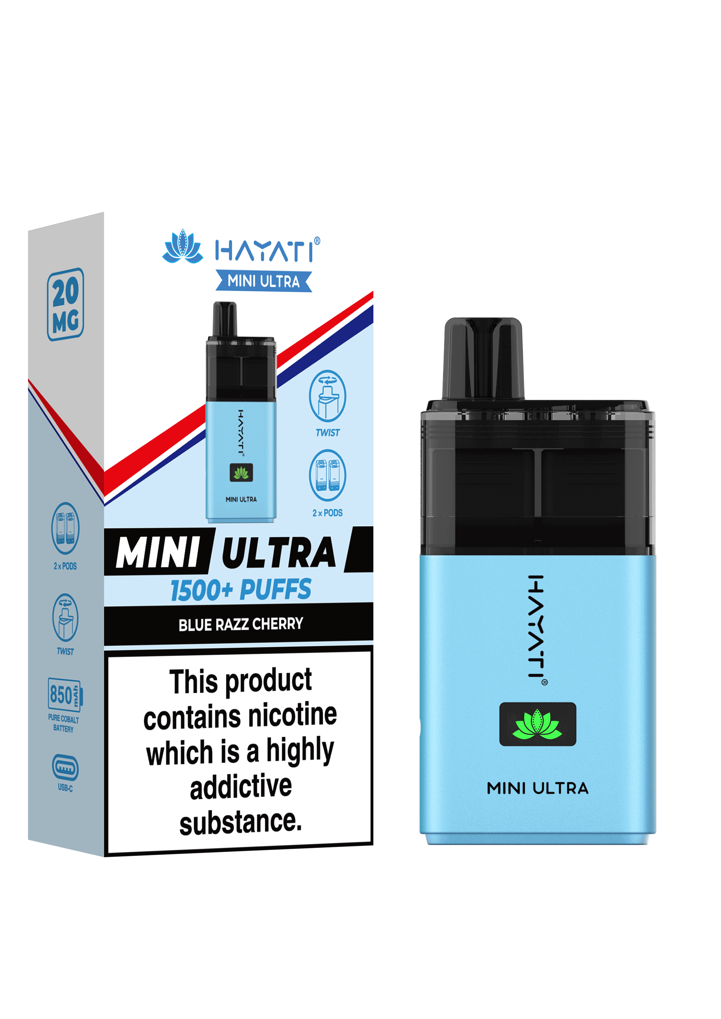 Hayati Mini Ultra 1500 Puffs Disposable Pod  