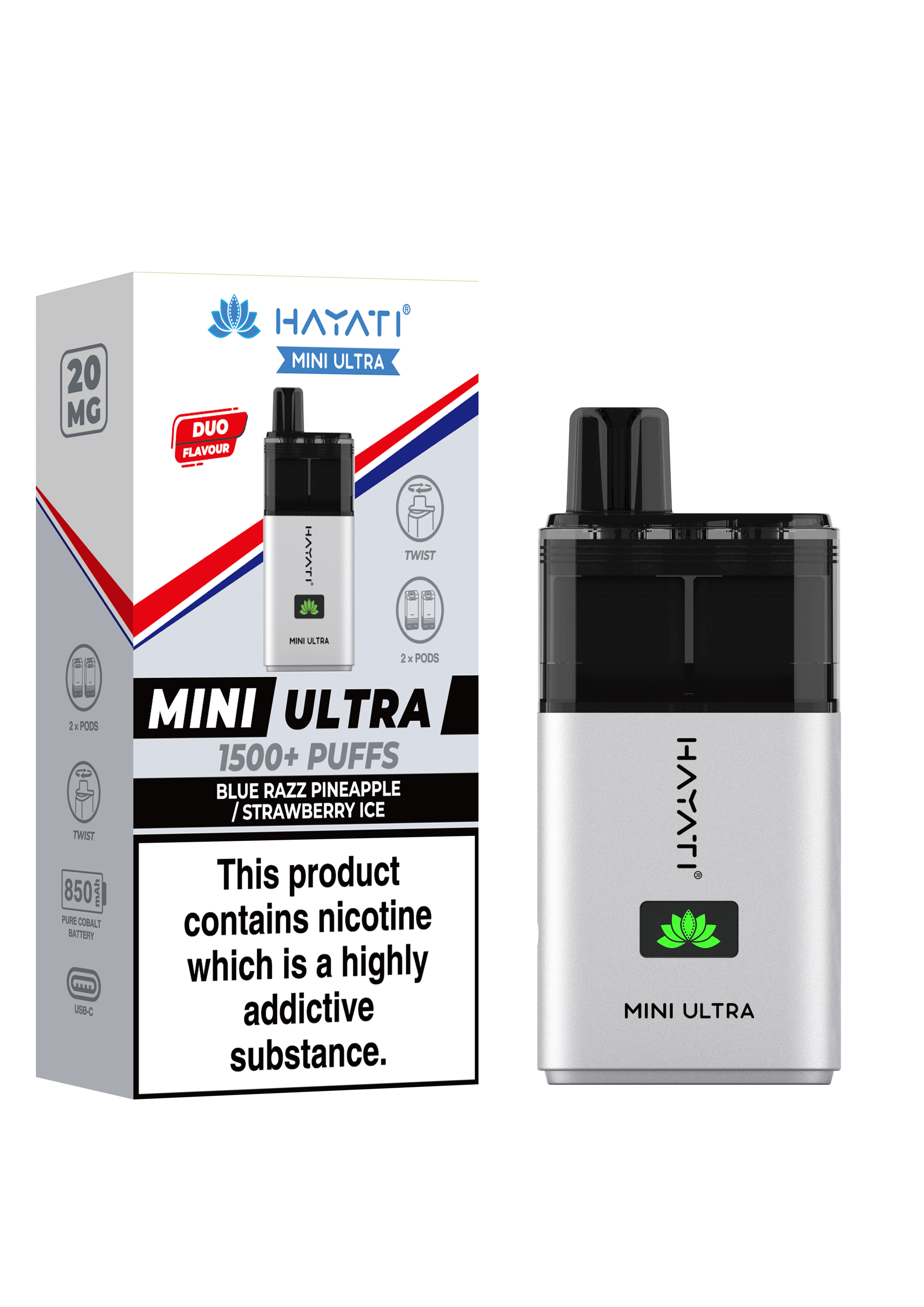 Hayati Mini Ultra 1500 Puffs Disposable Pod  