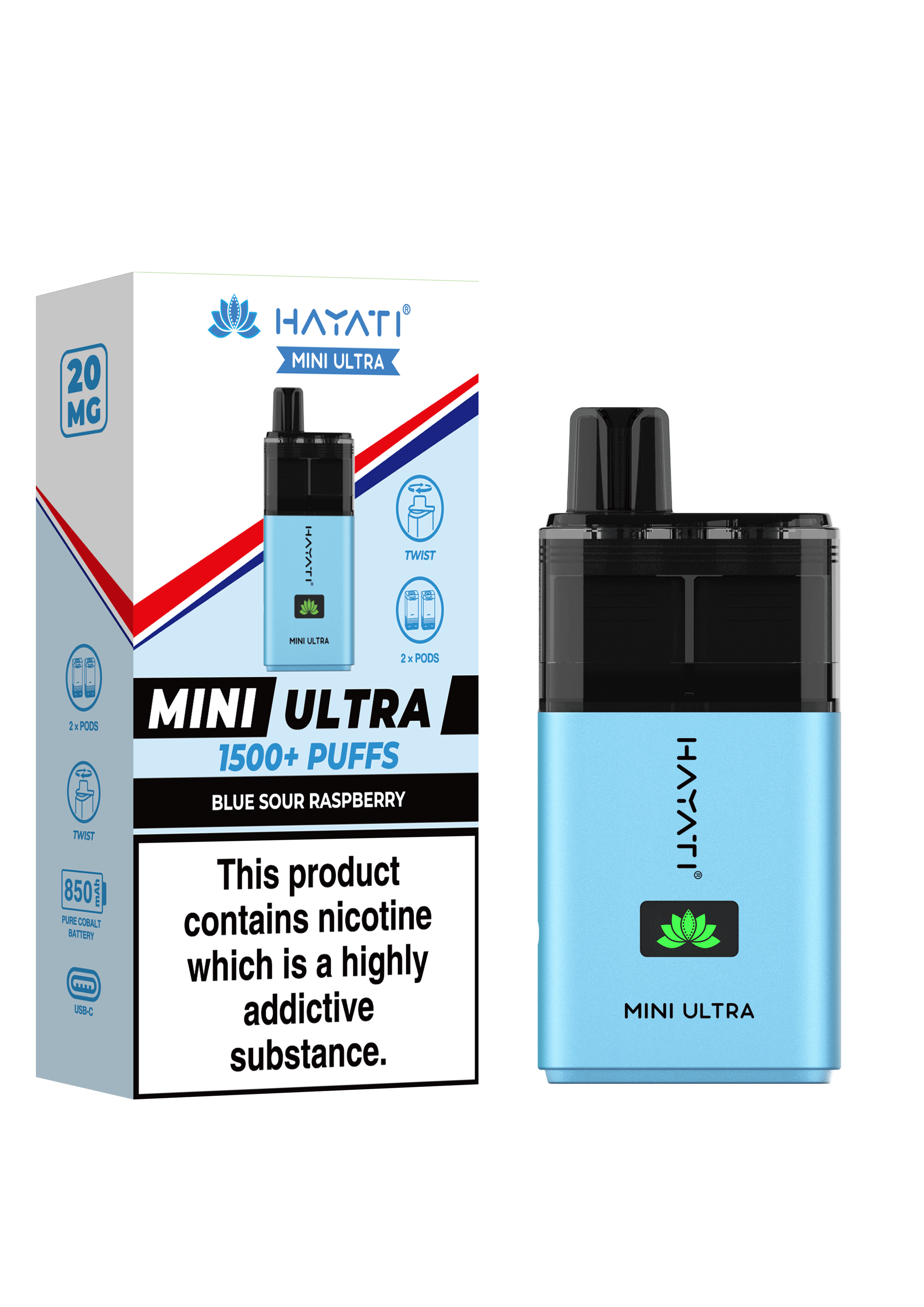 Hayati Mini Ultra 1500 Puffs Disposable Pod  