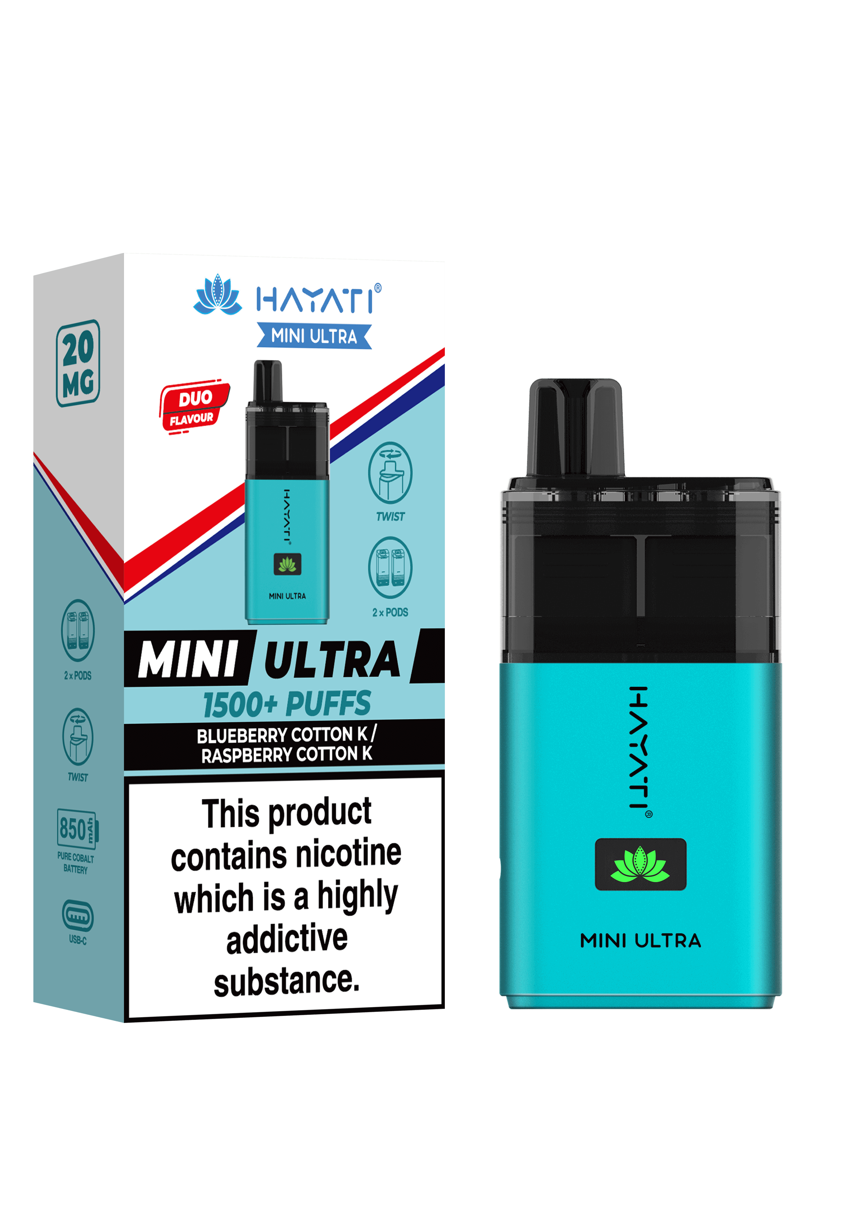 Hayati Mini Ultra 1500 Puffs Disposable Pod  