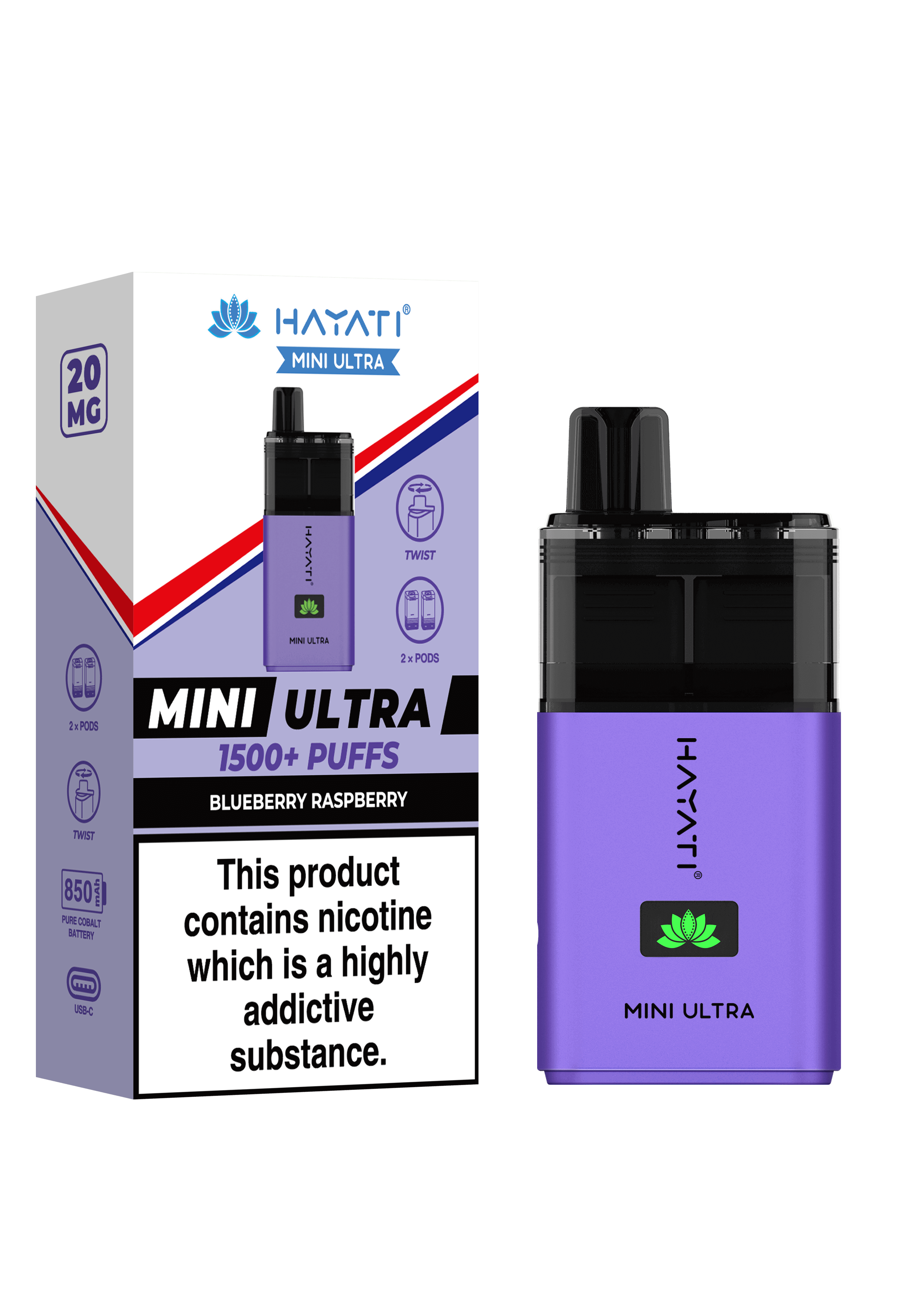 Hayati Mini Ultra 1500 Puffs Disposable Pod  