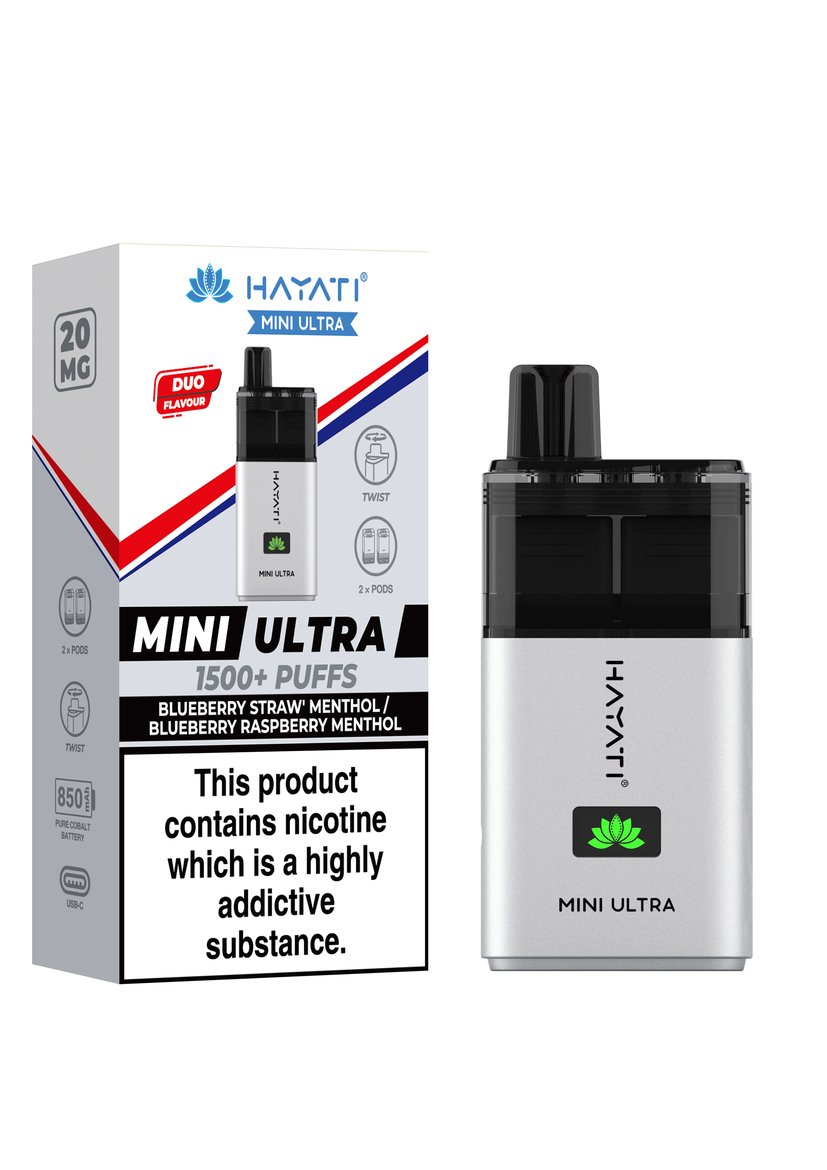 Hayati Mini Ultra 1500 Puffs Disposable Pod  