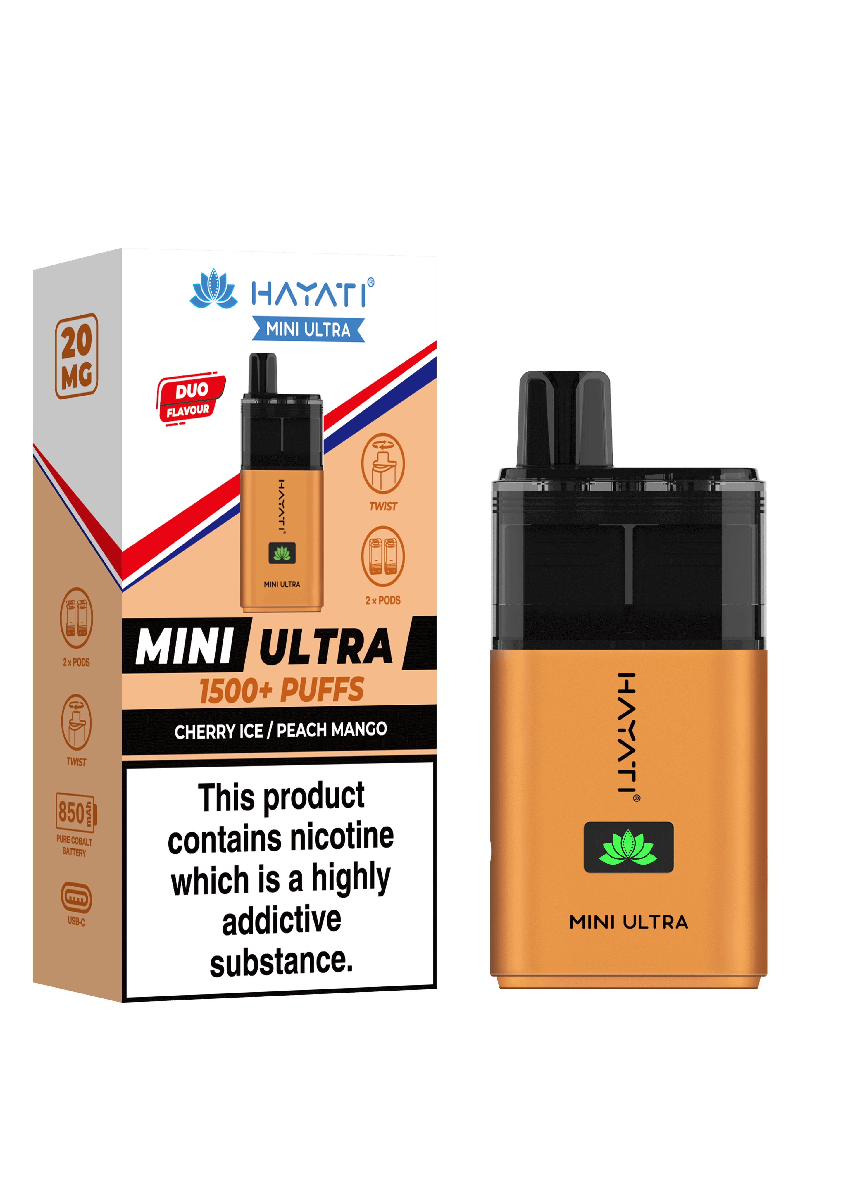 Hayati Mini Ultra 1500 Puffs Disposable Pod  