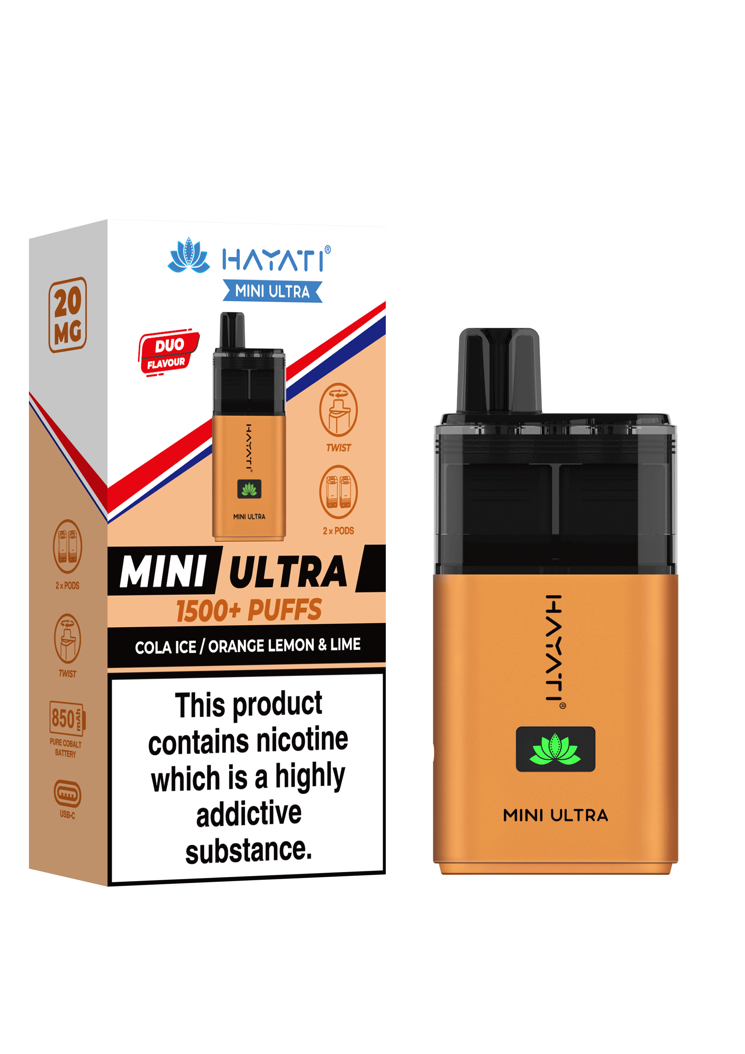 Hayati Mini Ultra 1500 Puffs Disposable Pod  