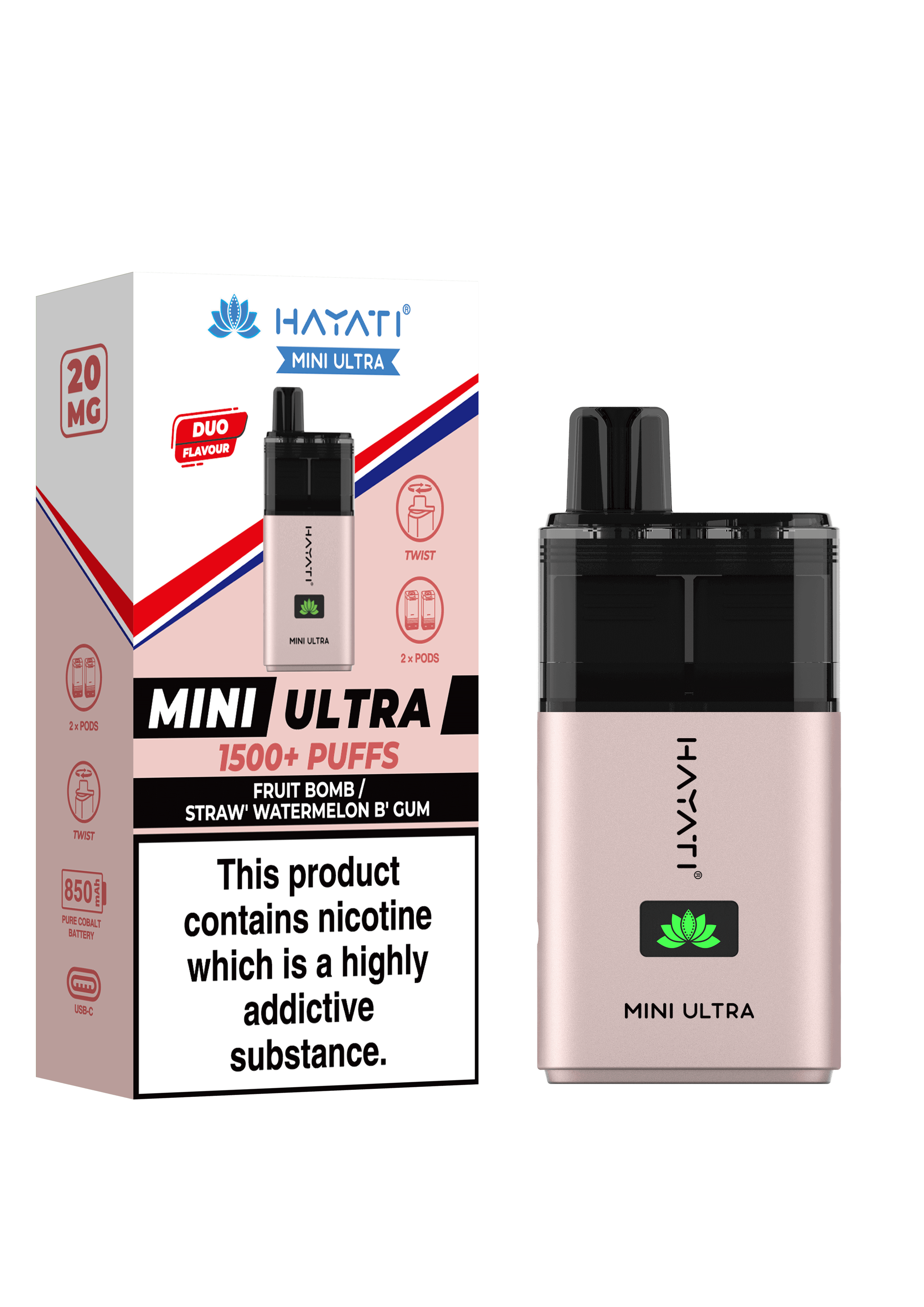 Hayati Mini Ultra 1500 Puffs Disposable Pod  