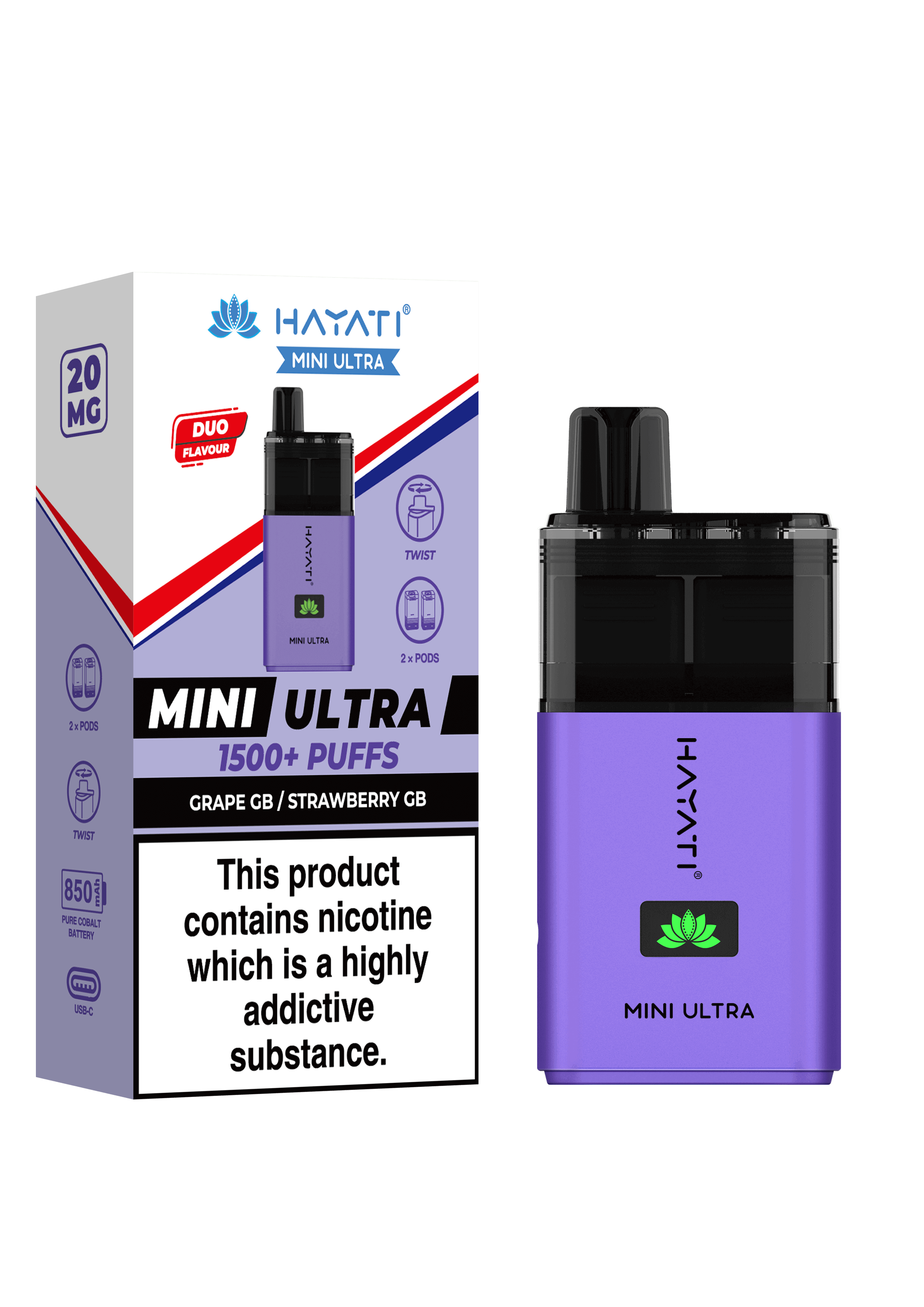 Hayati Mini Ultra 1500 Puffs Disposable Pod  
