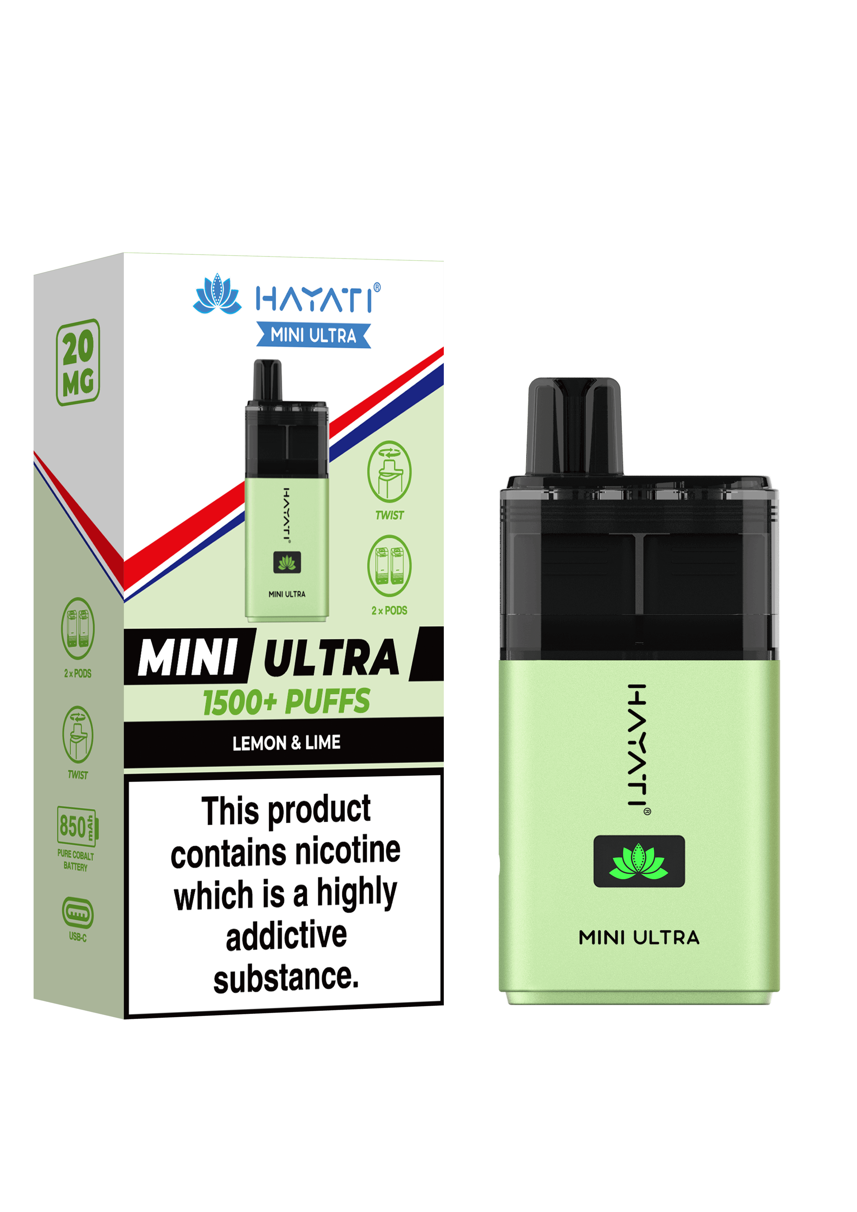 Hayati Mini Ultra 1500 Puffs Disposable Pod  
