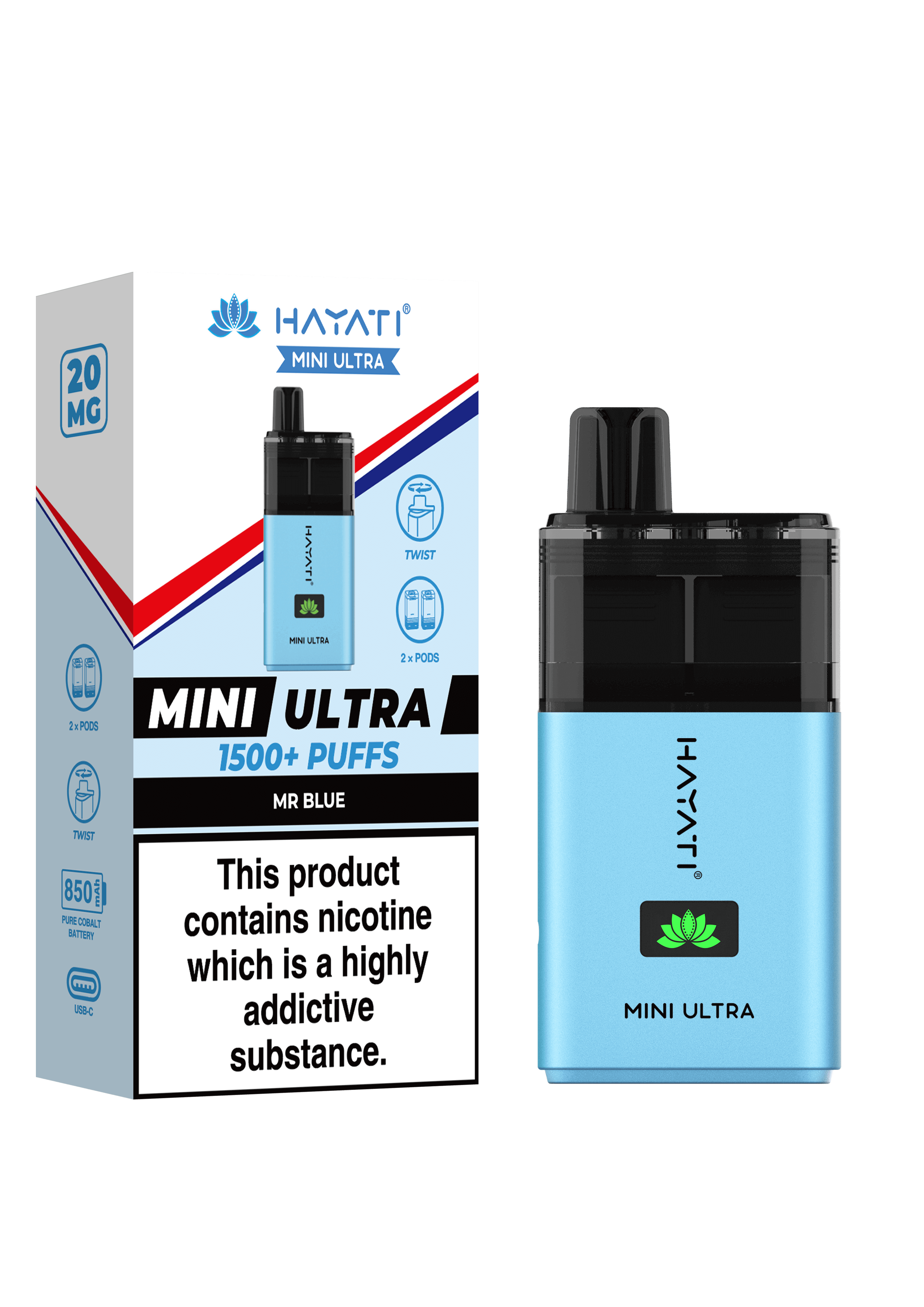 Hayati Mini Ultra 1500 Puffs Disposable Pod  
