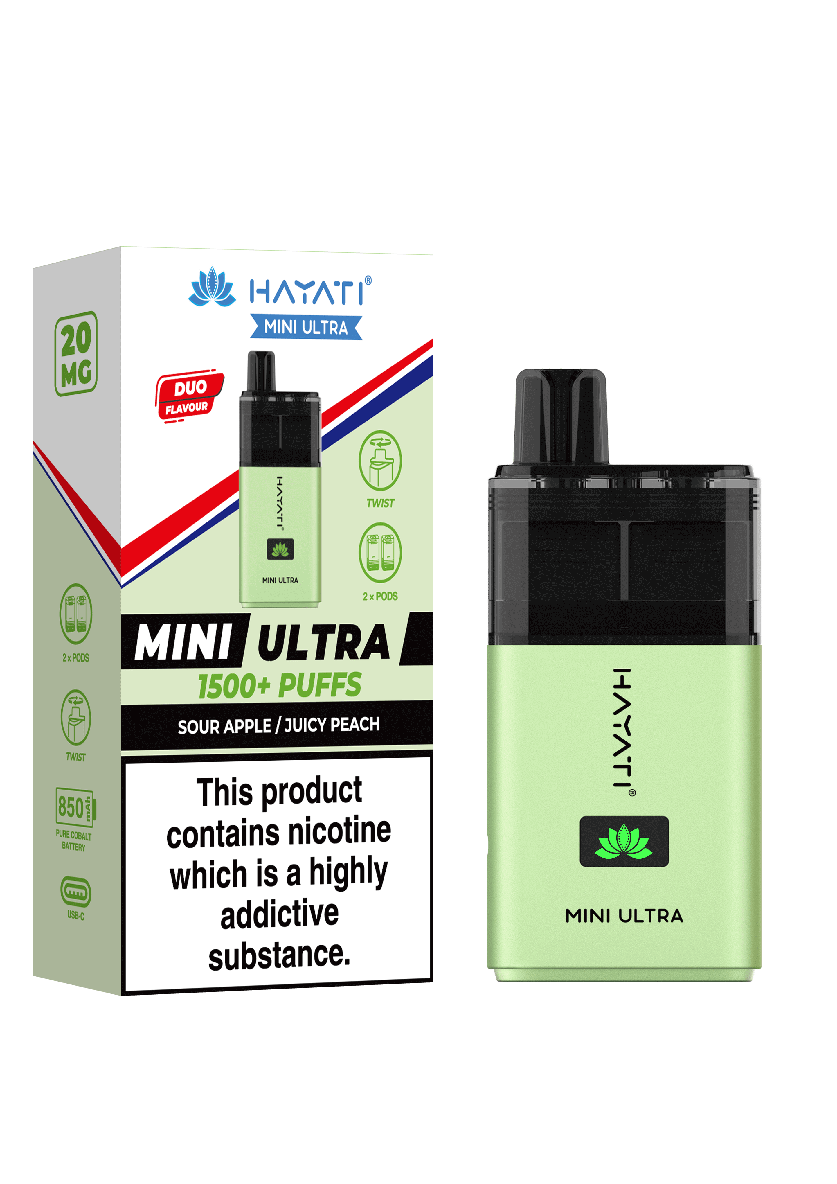 Hayati Mini Ultra 1500 Puffs Disposable Pod  