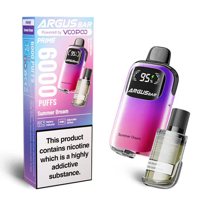 VooPoo Argus Bar Prime 6000 Disposable Vape (Box of 5)  