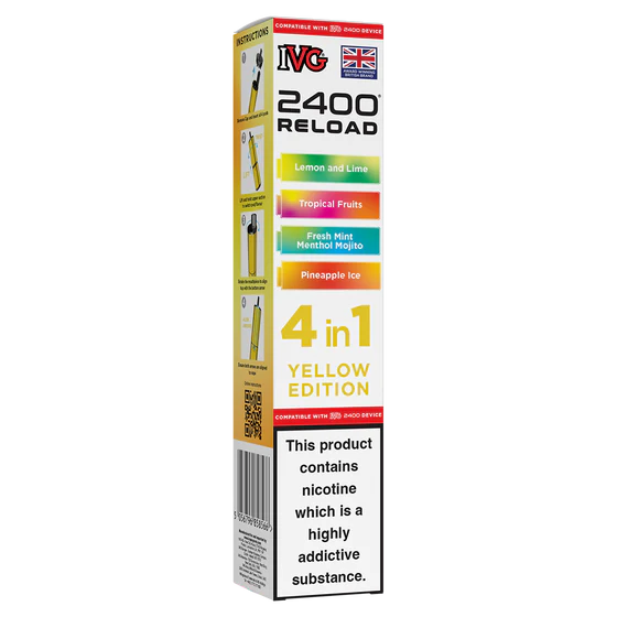 IVG 2400 Reload Pods - 4 Pack - Yellow Edition