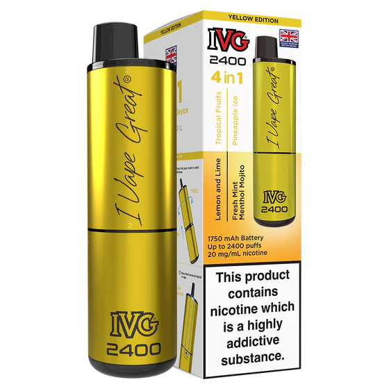 IVG 2400 Rechargeable Kit - Yellow Edition