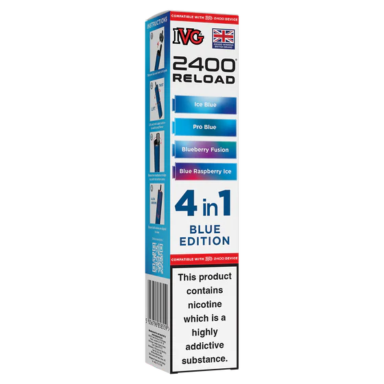 IVG 2400 Reload Pods - 4 Pack - Blue Edition