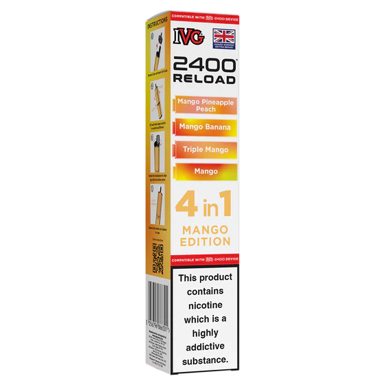 IVG 2400 Reload Pods - 4 Pack - Mango Edition
