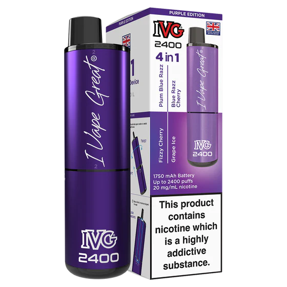 IVG 2400 Rechargeable Kit - Purple Edition