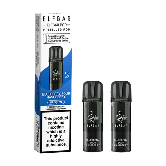 Elf Bar 600 Prefilled Pods - Blueberry Sour Raspberry
