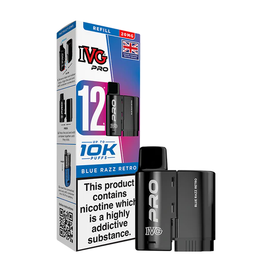 IVG Pro 12 Prefilled Pod - Blue Razz Retro